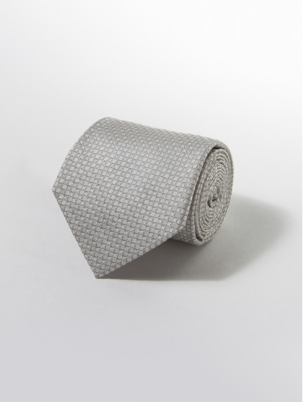 Patrick Hellmann CollectionGray-Silver 100% Silk Tieimage492